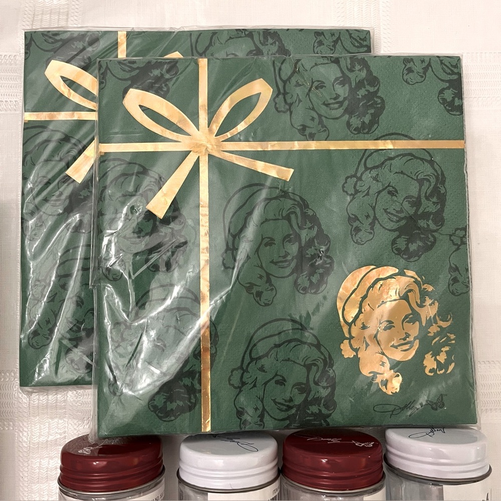 Dolly Parton Lot Napkins Spice Jars All New!